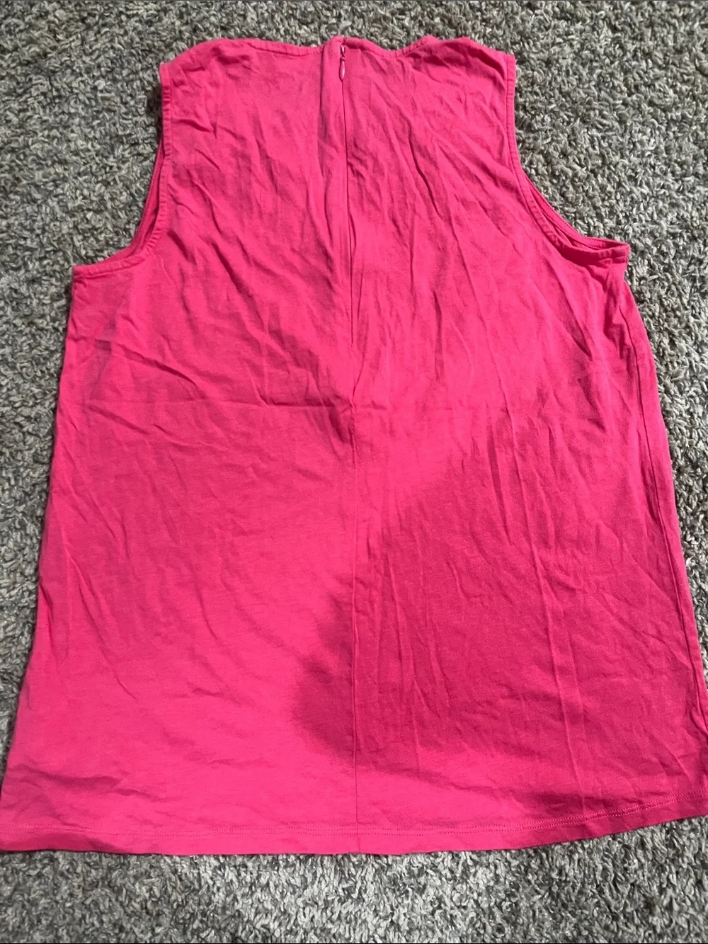 Michael Kors Fuchsia Sleeveless Tank with Gold Chain Accent
